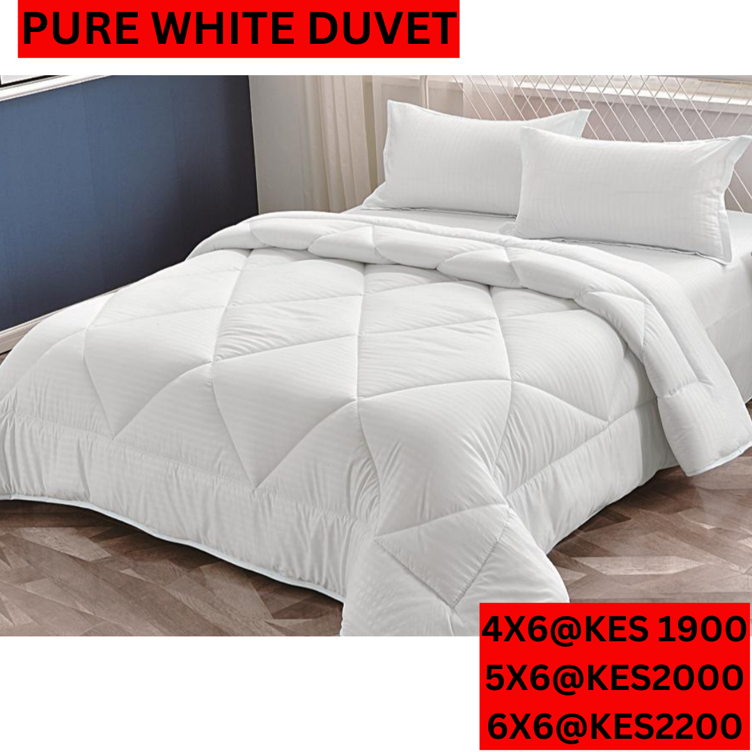 4 Pc Pure White Cotton Duvet(5x6)